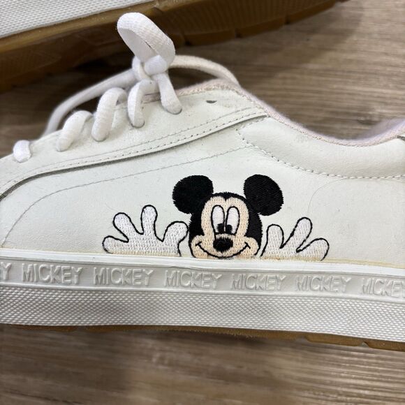 Disney Shoes Womens Size 8 Mickey Mouse Vintage White Sneakers Disney World - Picture 2 of 7